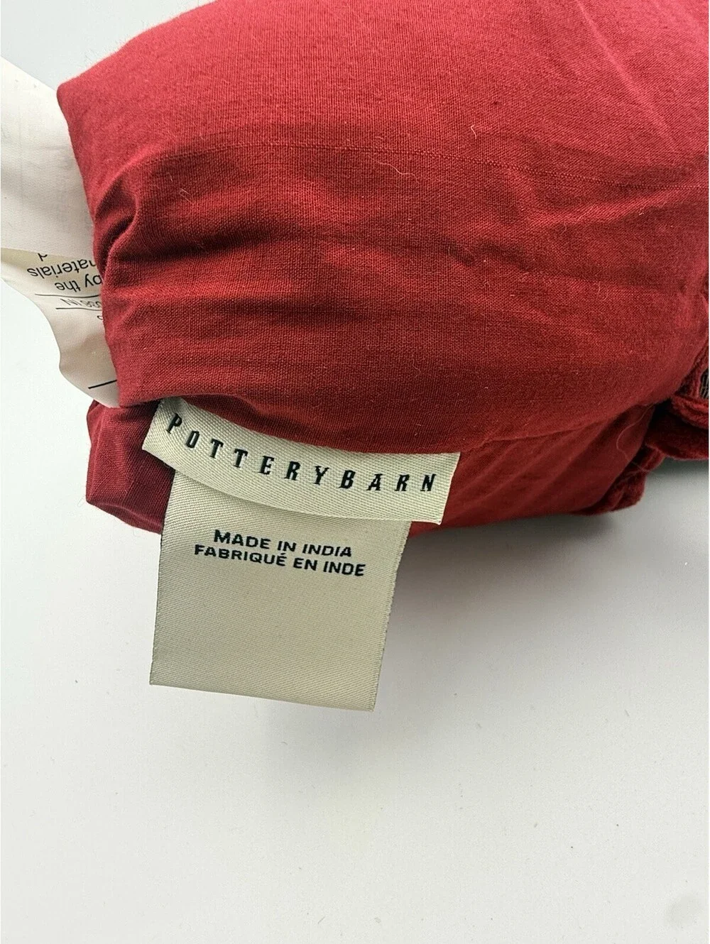 Pottery Barn Tapestry x 2 Lot Christmas Stocking Red Paisley Velvet Cuff VTG